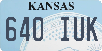 KS license plate 640IUK