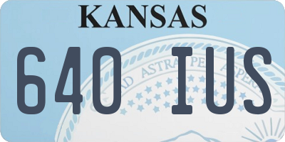 KS license plate 640IUS