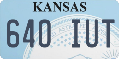 KS license plate 640IUT