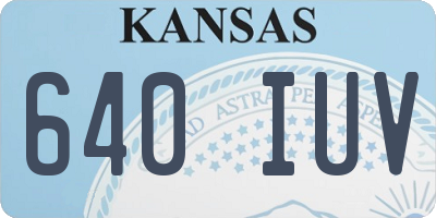 KS license plate 640IUV