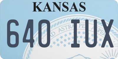 KS license plate 640IUX