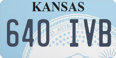 KS license plate 640IVB