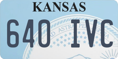 KS license plate 640IVC