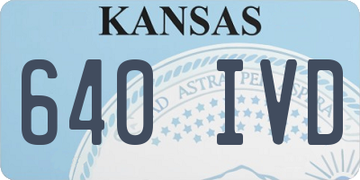 KS license plate 640IVD
