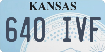 KS license plate 640IVF