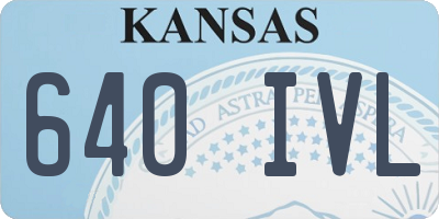 KS license plate 640IVL
