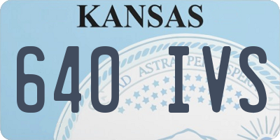KS license plate 640IVS