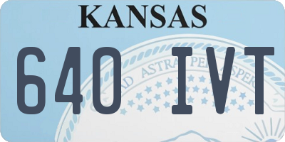 KS license plate 640IVT