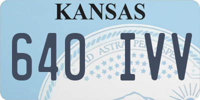 KS license plate 640IVV