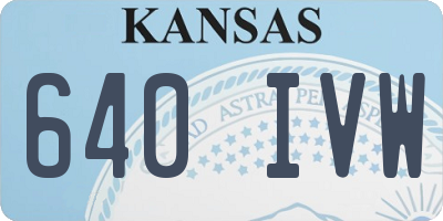 KS license plate 640IVW
