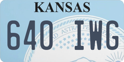 KS license plate 640IWG