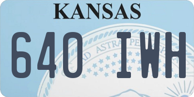 KS license plate 640IWH
