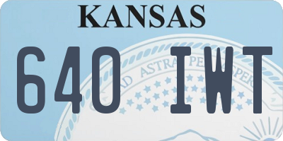 KS license plate 640IWT