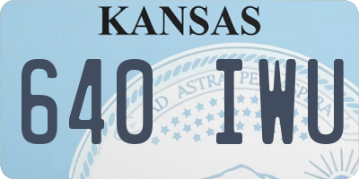 KS license plate 640IWU