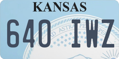 KS license plate 640IWZ