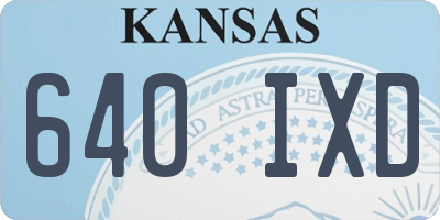 KS license plate 640IXD