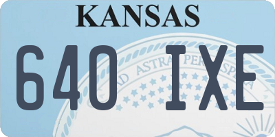 KS license plate 640IXE