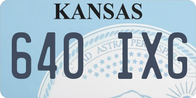 KS license plate 640IXG