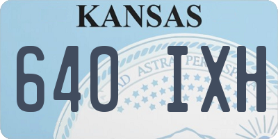 KS license plate 640IXH