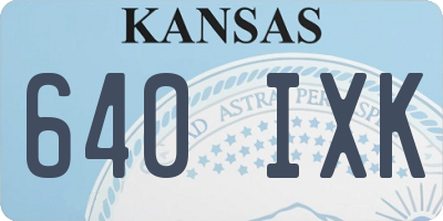 KS license plate 640IXK