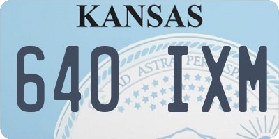KS license plate 640IXM