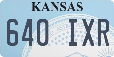 KS license plate 640IXR