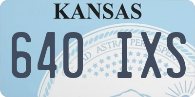 KS license plate 640IXS