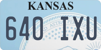 KS license plate 640IXU