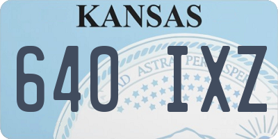 KS license plate 640IXZ