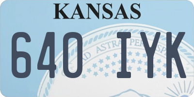 KS license plate 640IYK