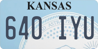 KS license plate 640IYU