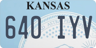 KS license plate 640IYV