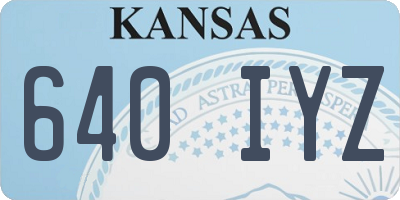 KS license plate 640IYZ