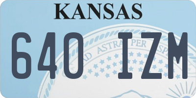 KS license plate 640IZM