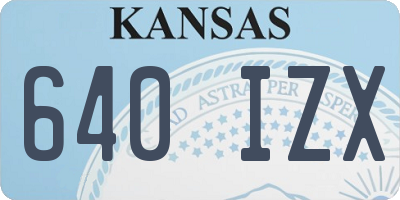 KS license plate 640IZX