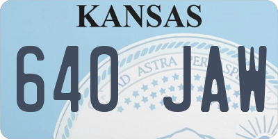 KS license plate 640JAW