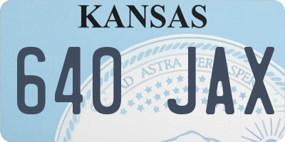 KS license plate 640JAX
