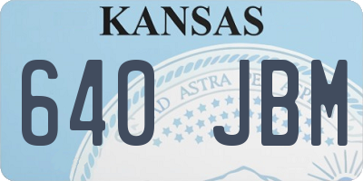 KS license plate 640JBM