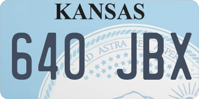 KS license plate 640JBX