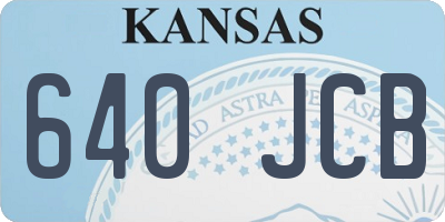 KS license plate 640JCB