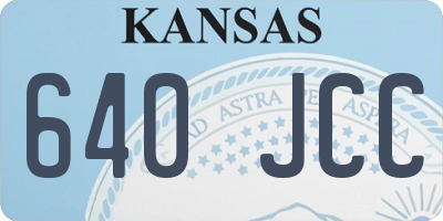 KS license plate 640JCC