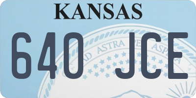 KS license plate 640JCE