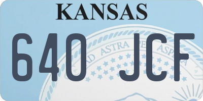 KS license plate 640JCF