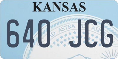 KS license plate 640JCG
