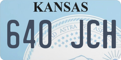 KS license plate 640JCH