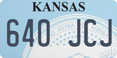 KS license plate 640JCJ