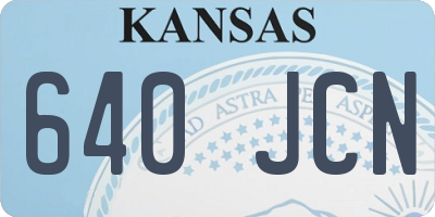 KS license plate 640JCN