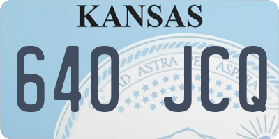 KS license plate 640JCQ