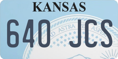 KS license plate 640JCS