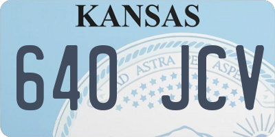 KS license plate 640JCV